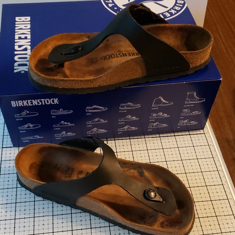 Birkenstock Unisex Black and Brown Sandals